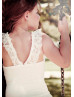 Ivory Chiffon Layered Ankle Length Boho Wedding Flower Girl Dress